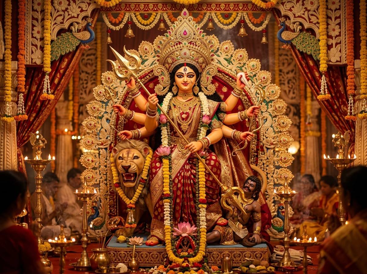 Shri Shri Sharadiya Maa Durga Idol Darshan