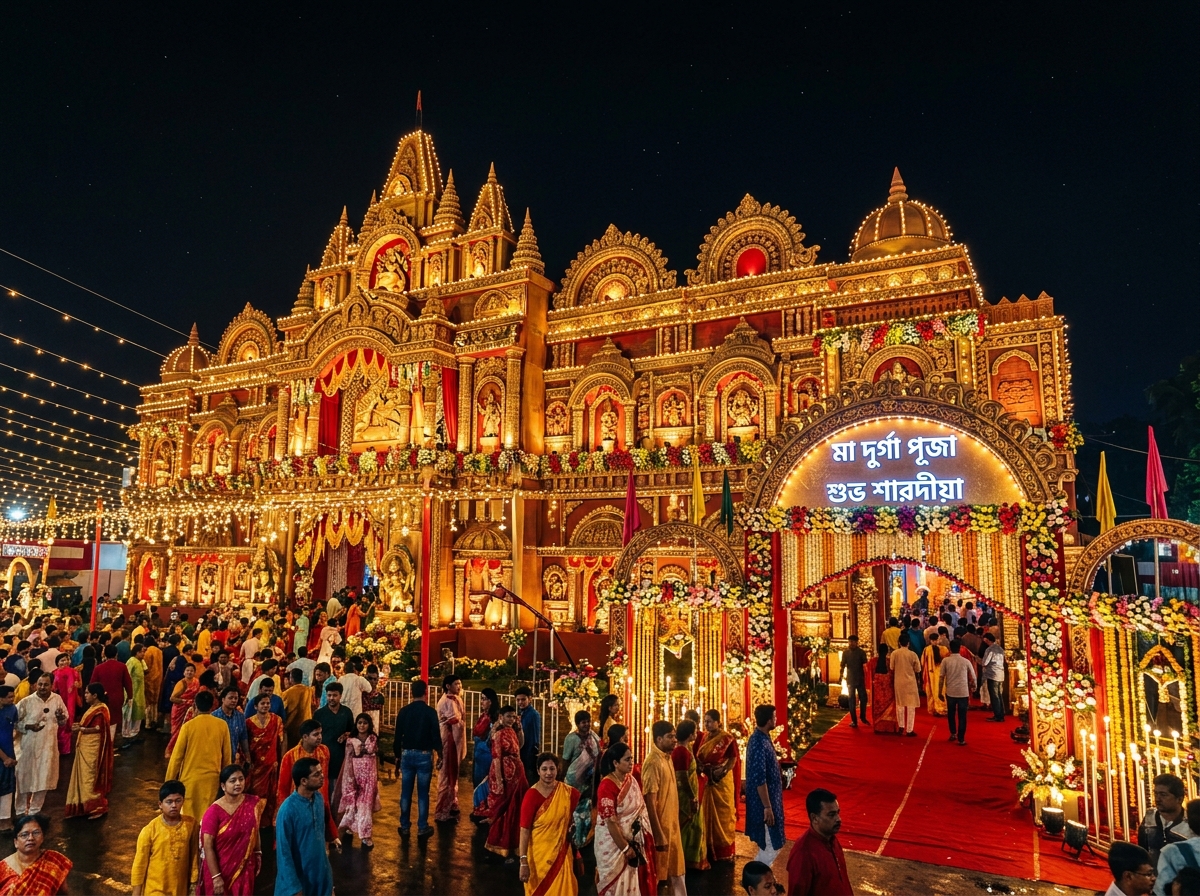 Ajanta Samiti Durga Puja Pandal Pavilion
